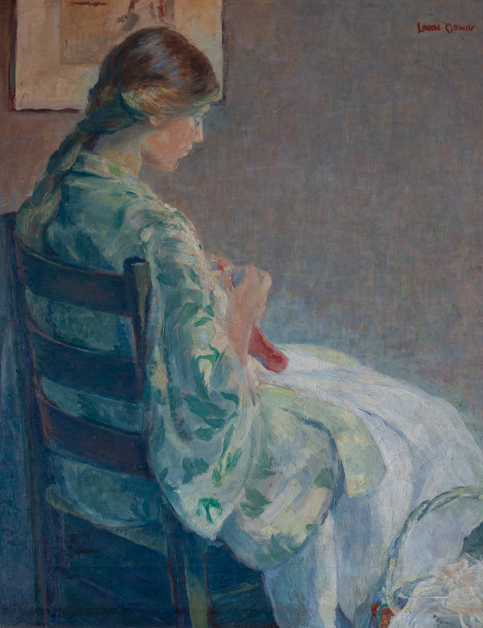 Girl Sewing