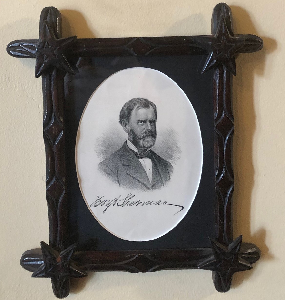 Hoyt Sherman Sketch Portrait Main Foyer Hallway c