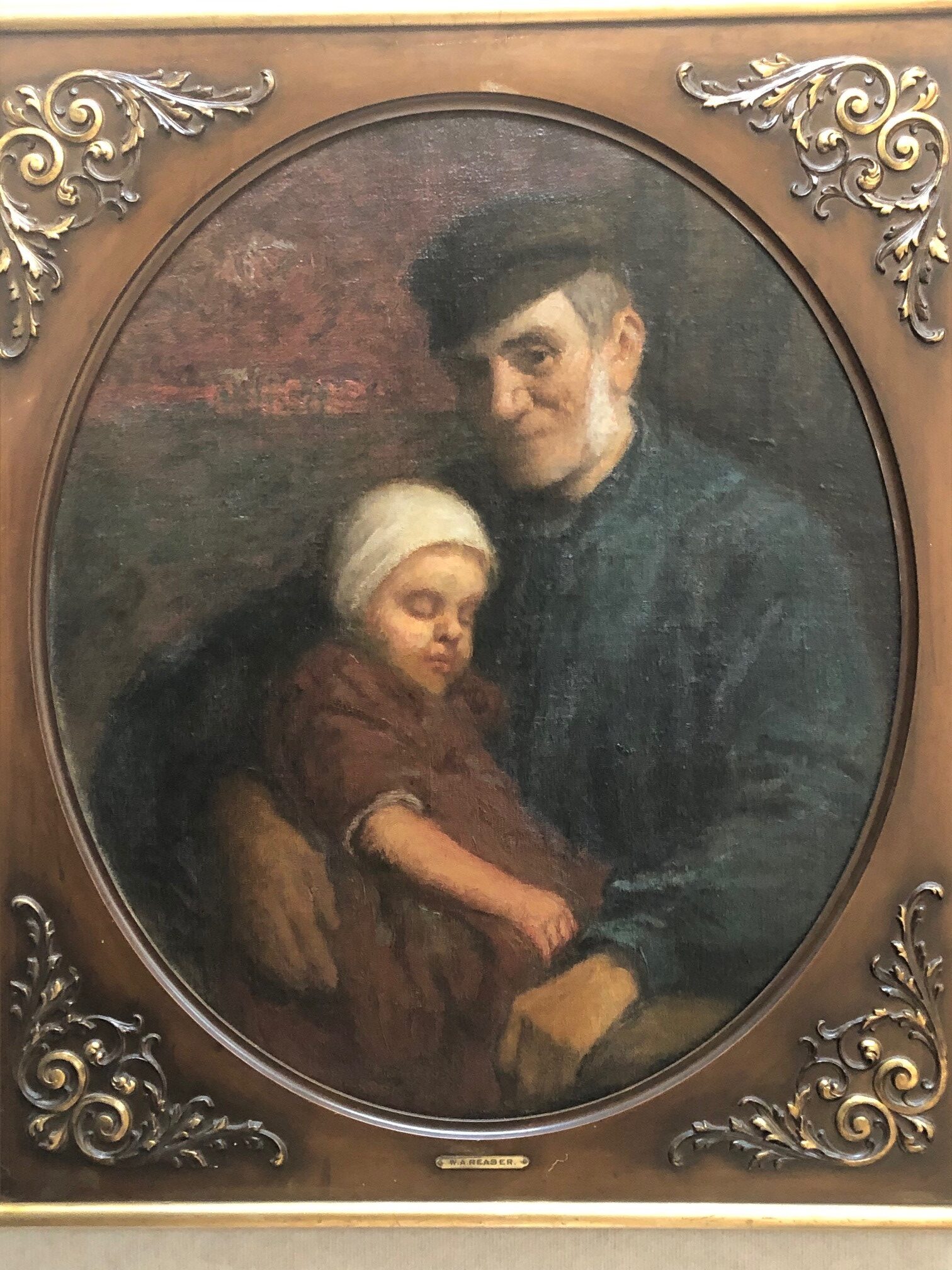 Old Man and Sleeping Child by Wilbur Aaron Reaser Byers Room