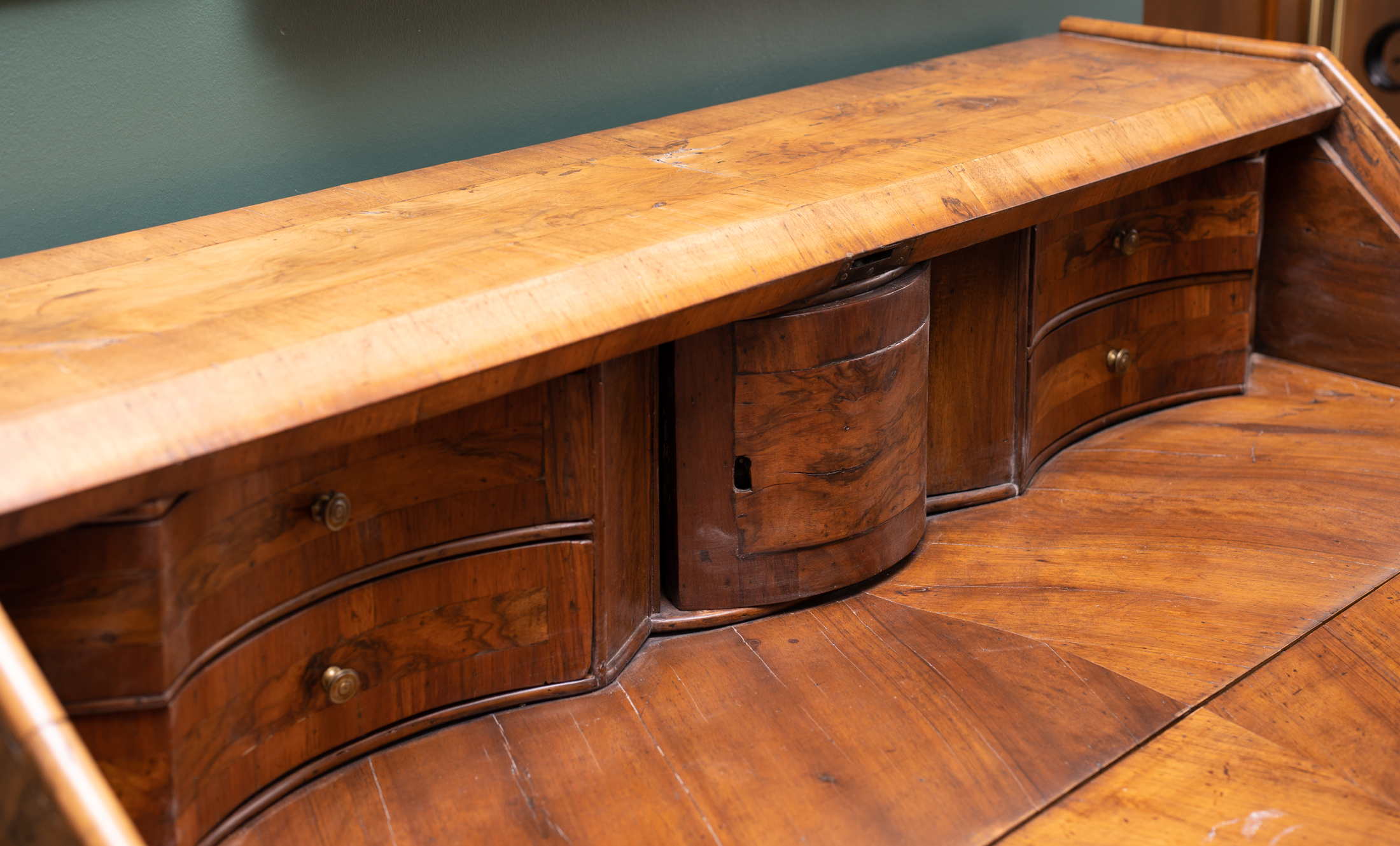 Antique desk cabinet inside