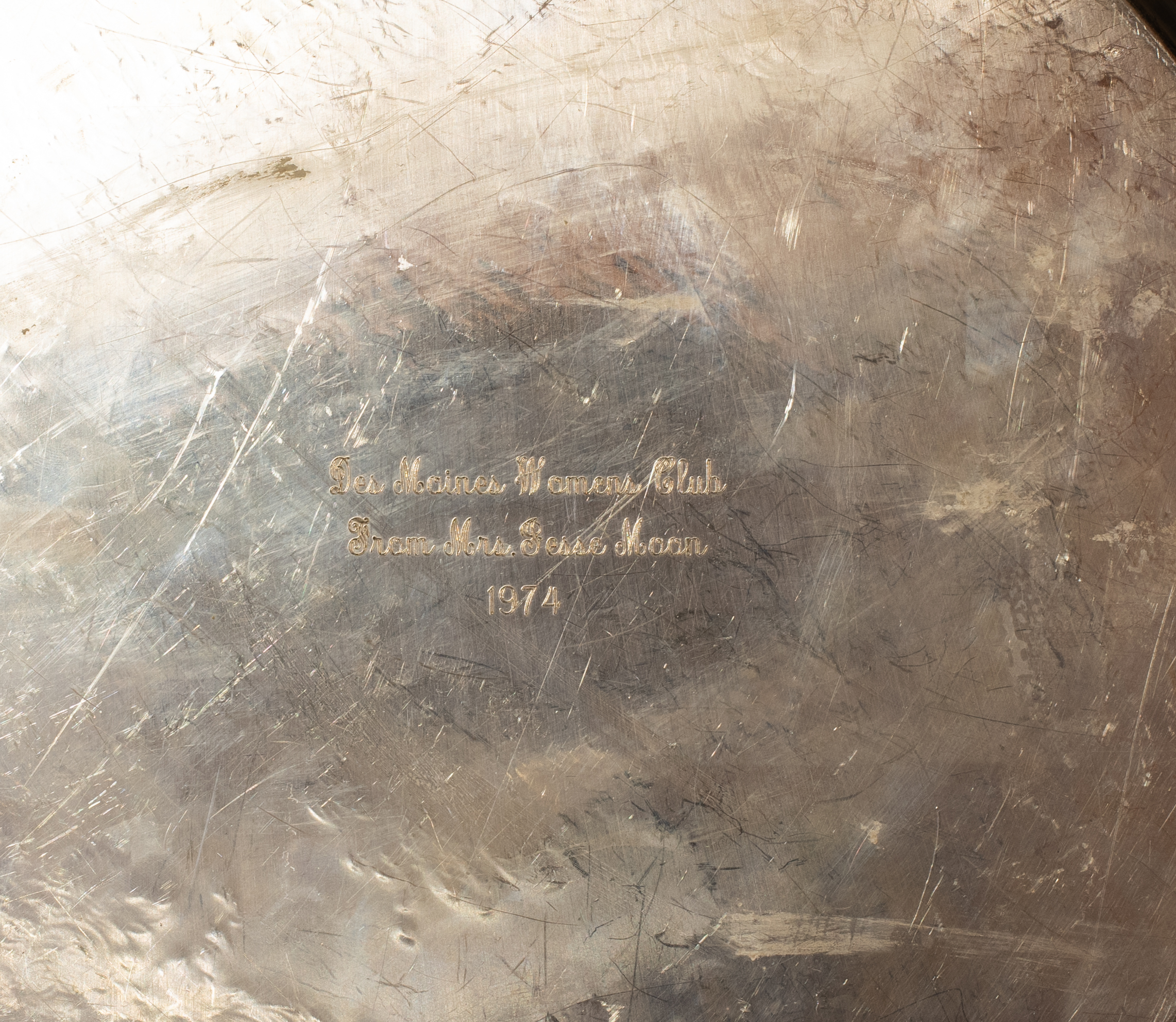 Silver tray mrs moon back