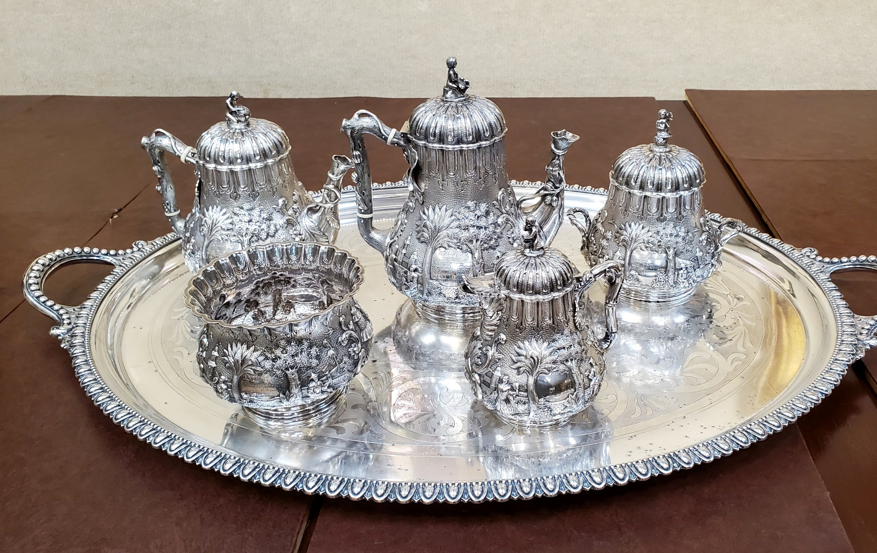 Tiffany polished silver set